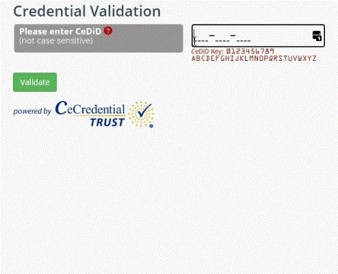 CeCredential demo