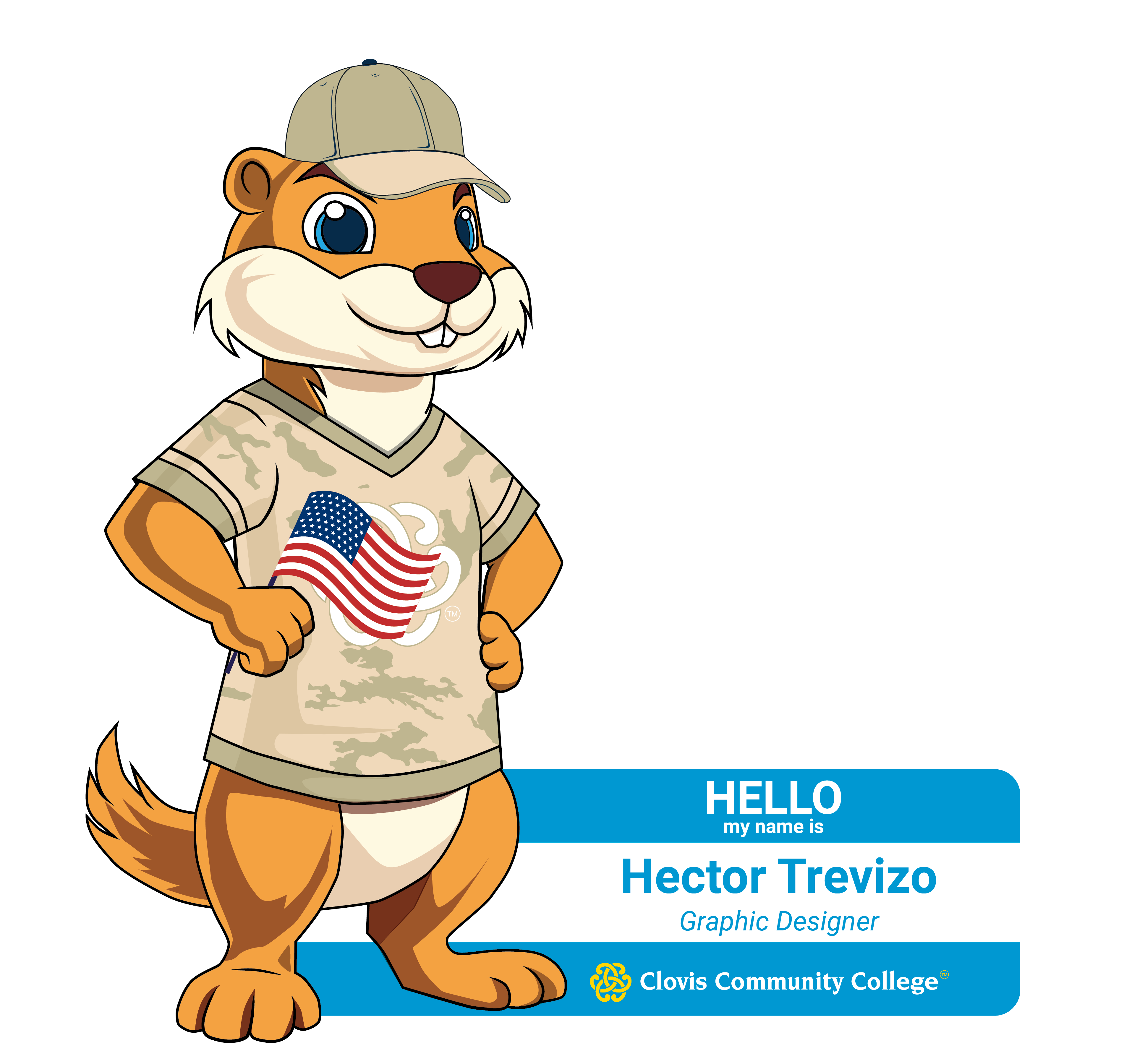 veterans day dug with short name plate