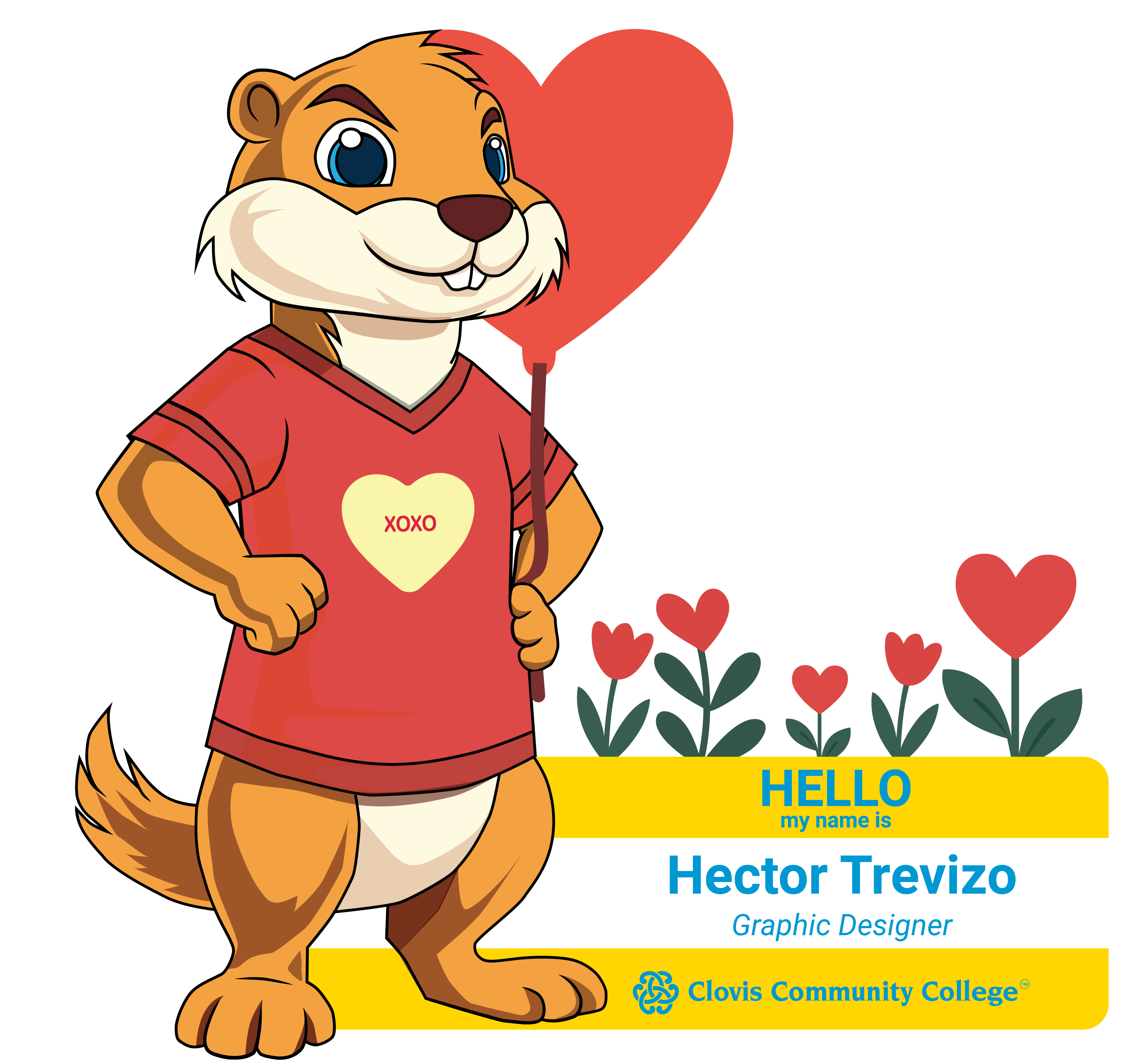 valentine dug with short name plate