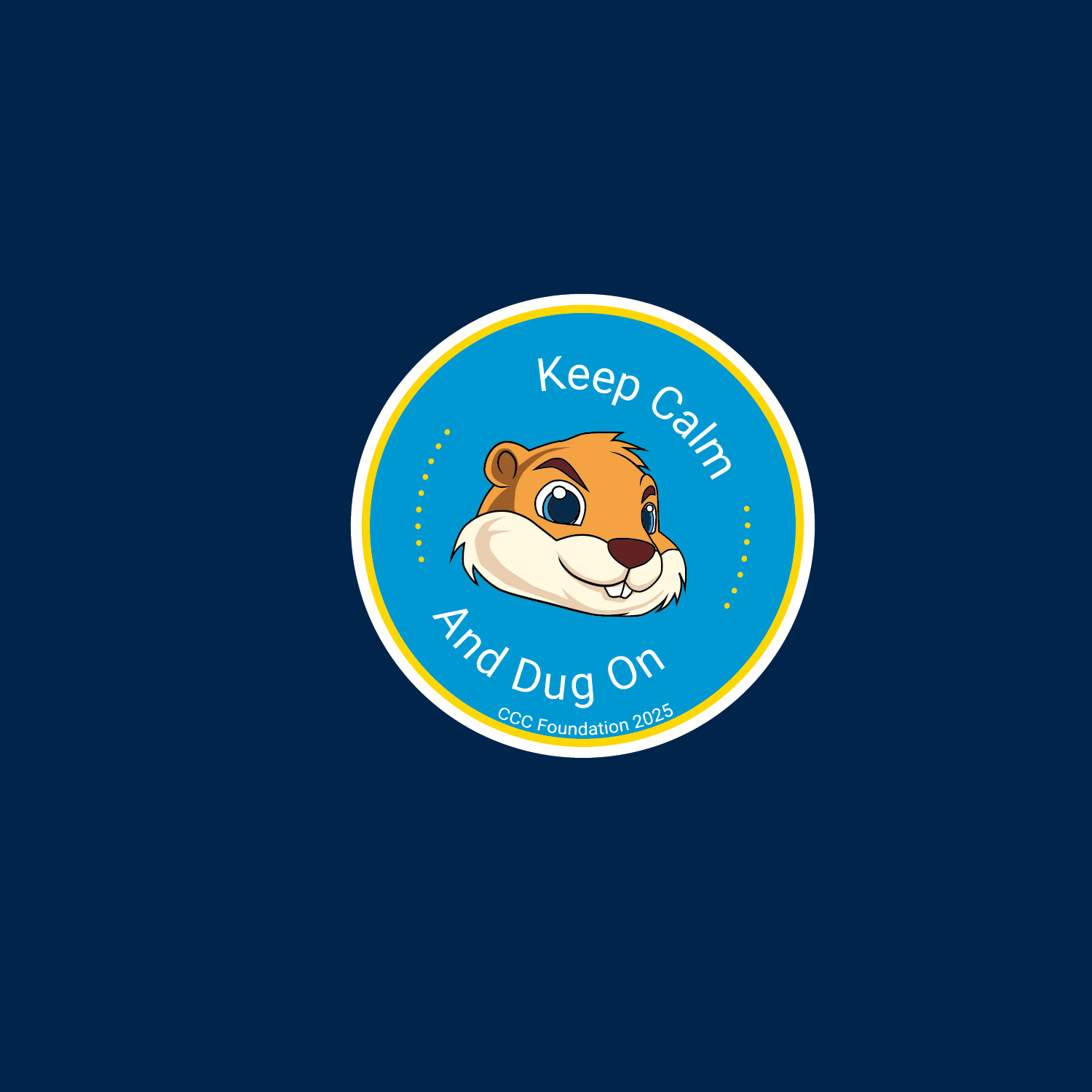 Keep Calm and Dug On Sticker