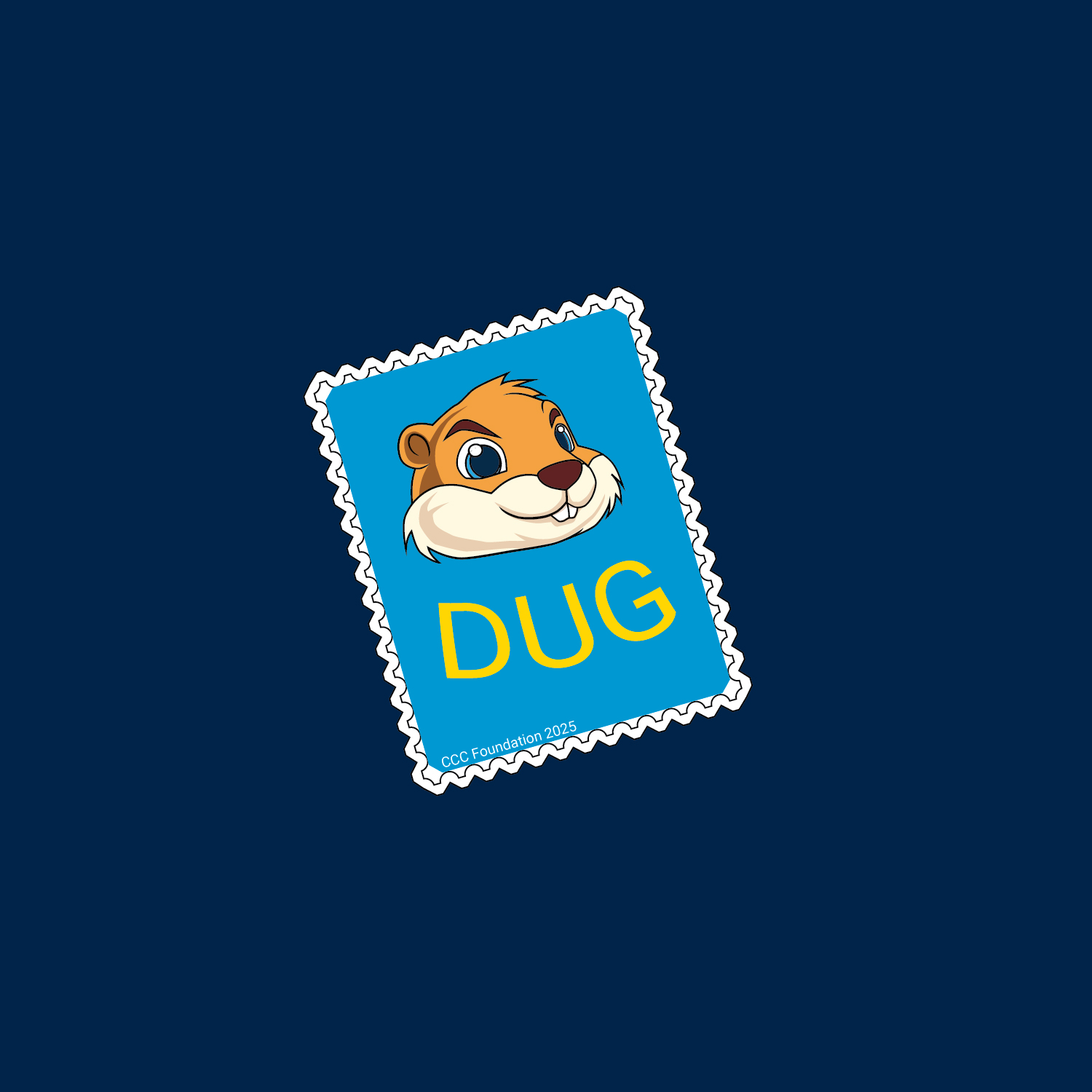 Mail Stamp Dug Sticker